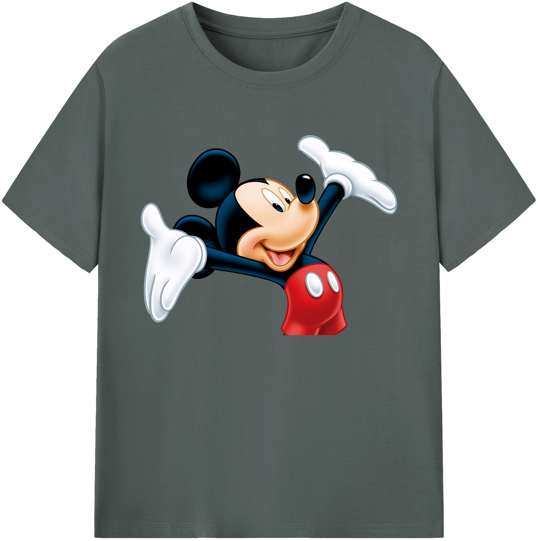 ミッキーマウス Mickey Mouse 綿100％ メンズ半袖Tシャツ｜肌触りやわらか＆通気性